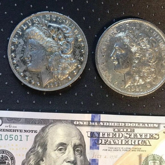 2 Golden Nugget Gambling Hall Las Vegas -Atlantic City Morgan Dollar Token Medal - Picture 2 of 2